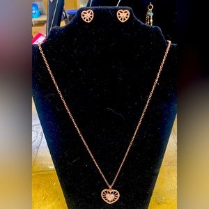 Heart Shape Necklace with earrings